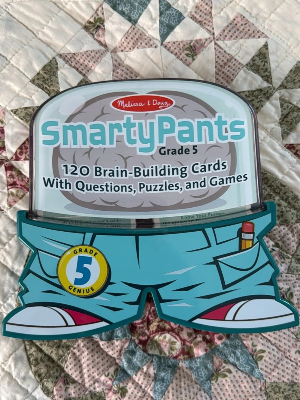 Melissa & Doug SmartyPants Grade 5 Card Set - Teal with Red and Yellow Accents